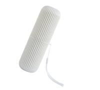 BELLIFFY Boîte De Rangement Porte-Brosse à Dents Beige Portable Plastique Compact pour Voyage Santé Bucco-Dentaire Utilisation Quotidienne Pratique pour Organiser Dentifrice Et Peigne