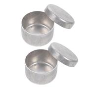 BELLIFFY Boîtes à Terre en Aluminium 2 Pièces 55x35mm Couvercles, Contenants de Pesée pour Échantillons de Sol, Supports de Pesée de Laboratoire pour Analyse Chimique et Biologique
