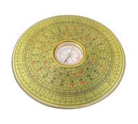 BELLIFFY Boussole Chinoise en Alliage sans Couvercle Diamètre 10 CM Décoration Feng Shui Taoïste et Bouddhiste Accessoire Traditionnel pour Randonnée et Camping Fournitures Bouddhistes