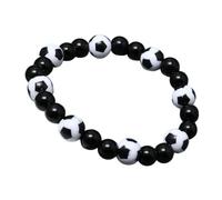 BELLIFFY Bracelet Football Homme Perles Style Sportif et Chic Accessoire Mode pour Fans de Soccer Cadeau pour Étudiants Couples et Amoureux