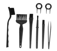BELLIFFY Brosse Antistatique pour Clavier et Ordinateur Portable 8 Pièces, Ensemble de Nettoyage Électronique, Pinceau Fin pour Dépoussiérage Précis, Usage Professionnel, Couleur Noire