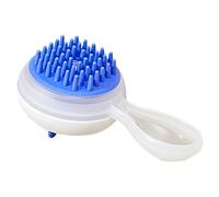 BELLIFFY Brosse De Bain Pour Chiens Et Silicone Outil De Toilettage Multifonctionnel Avec Massages Et Application De Shampooing Brosse De Nettoyage Douce Pour Animaux Bleu