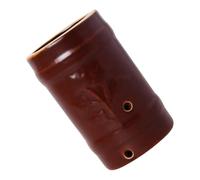 BELLIFFY Brûleur à Cônes de Moxa Portable en Céramique Marron, Petite Boîte de Moxibustion Chinoise pour Soulagement Musculaire, Réservoir de Chaleur Moxa Voyage, Acupuncture et Bien-