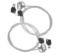 BELLIFFY Câble Antivol pour Ordinateur Portable Verrouillage à Clé en Alliage Robuste 1,2 Mètre pour Protection Bureau Et Voyage Lot De 2 Sets De Unités Compatibilité Sécurité Numérique