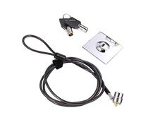 BELLIFFY Câble Renforcé 1.9m pour Ordinateur Portable Verrouillage Sécurisé Câble en Acier Compatible avec Ordinateurs Portables Et pour Bureau Et Maison Noir