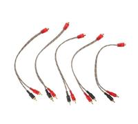 BELLIFFY Câble Répartiteur RCA en Y pour Voiture Adaptateur Audio RCA Femelle vers Double Mâle Lot de 5 Pièces Câble Audio pour Haut-Parleurs et Amplificateur Auto Compatible Autoradio