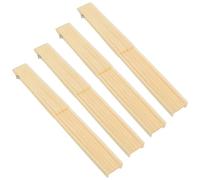BELLIFFY Cadre de Ventilateur Pliable Style Japonais en Bambou Beige 4 Pcs, Léger et Facile à Assembler, pour Cérémonies de Thé et Mariages Traditionnels