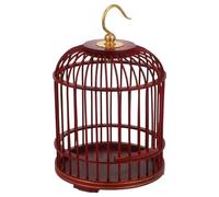 BELLIFFY Cage à Oiseaux Suspendue en Bois et Métal Cage Vintage Ronde Dôme Système de Verrouillage Sécurisé pour Petits Animaux et Oiseaux Usage Intérieur et Extérieur Ornement