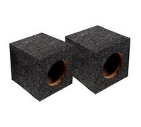 BELLIFFY Caisson de Basses pour Voiture 4 Pouces Scellé en Bois Revêtement en Moquette Paire d'Enceintes Acoustiques Bass-Reflex Fourniture Haut-Parleurs Auto Décoration Chambre