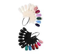 BELLIFFY Capsule Américaine Carrée pour Faux Ongles Lot de 2 Outils d'Entraînement au Nail Art Présentoirs Universels pour Manucure Pratique en Salon Domicile