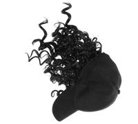 BELLIFFY Casquette de Baseball avec Postiche Bou 1b Naturelle, Taille Unique, Cheveux Synthétiques Bouclés Africains, pour Femmes et Filles, Protection Solaire et Style Quotidien