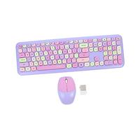 BELLIFFY Clavier de Souris et Ergonomique sans Fil 110 Touches Abs 3 Boutons Souris, pour sur Travail Bureau Ordinateur Portable