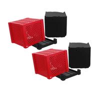 BELLIFFY Cube Purificateur d'eau pour Aquarium Boîte de Filtration d'angle, Média Filtrant à Charbon Actif Réutilisable, Lot de 2 Sets de Cubes Filtrants pour Aquarium D’intérieur, Filtre