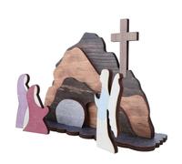 BELLIFFY Décor de Scène de Jésus en Bois pour Pâques, Intérieur