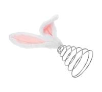 BELLIFFY Décoration de Sapin en Peluche Lapin Oreilles en Spirale à Ressort, Ornement de Pâques et Saint-patrick, Décor Printanier Doux et Flexible pour Sommet D’arbre, Usage Toute L’année