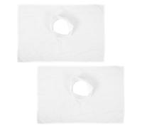 BELLIFFY Draps en Coton Réutilisables Trou Facial Lot de 2 Faciles à Nettoyer pour Table de Massage Adaptés aux Soins Peau en Milieu Professionnel