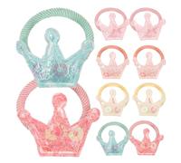 BELLIFFY Élastiques pour Cheveux de Chien et Lapin Décorations de Couronne Pailletée, Tissu Léger et Bungee Portable, Lot de 10 Pièces pour Noël et Thanksgiving