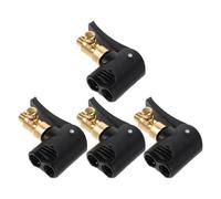 BELLIFFY Embout gonflage pneumatique 4 pièces en Laiton, Adaptateur Valve filetée avec Fonction dégonflage, Connexion Rapide pour Voiture, vélo et Moto, Clip étanche pour compresseur