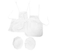 BELLIFFY Ensemble 2 Pièces Tablier et Toque de Chef pour Tout-Petits 1-12 Mois Déguisement la Cuisine Bébé Mixte Grosse Taille Coton Confortable Séance Photo et Jeux de Rôle Culinaire