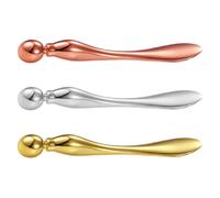 BELLIFFY Ensemble de 3 Bâtonnets Applicateurs pour Crème Contour des Yeux en Alliage de Zinc, Massage Facial pour Absorption Optimale, Outil Compact et Ergonomique pour Soin des Yeux