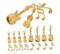 BELLIFFY Ensemble De Breloques Métal Forme Note Musique Pour Guitare Pendentif Collier Bijoux Faire Soi-même