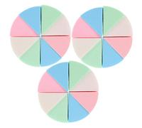 BELLIFFY Éponge à Maquillage Triangulaire En Latex Lot De 24 Sets De Pièces Réutilisable Et Lavable Usage Quotidien Accessoire De Maquillage Fond De Teint Contouring Variées