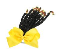 BELLIFFY Extension de Cheveux Queue de Cheval Tressée Perlée Nœud Moucheron pour Garçon et Filles 1 Pièce Accessoire Coiffure Pratique et Élégant Tenues