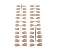 BELLIFFY Faux Ongles Autocollants Longs Mat Effet Satiné Forme Cercueil Ultra-Fins pour Décoration D’Ongles Femmes Kit 2 Boîtes Salon de Manucure et Usage Maison