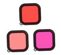 BELLIFFY Filtres pour Caméra De Plongée pour 8 objectifs sous-Marins 3 pièces Boîtiers De Photographie Deau Douce Et Deau De Mer Couleur Aléatoire