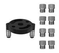 BELLIFFY Gabarit de Perçage pour Trous de Cheville avec 8 Douilles en Acier Inoxydable Guide de Centrage en Métal Robuste pour Travail du Bois Outil de Positionnement Précis pour