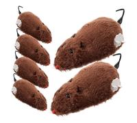 BELLIFFY Jouet pour Chat Mécanique Souris Mécanique en Peluche Remontoir Lot De 6 Pièces Couleur Aléatoire Divertissement Animaux De Compagnie