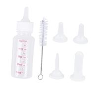 BELLIFFY Kit De Biberon pour Animaux De Compagnie De 50 ML Biberon Dallaitement pour Chien Et Chat 4 Tailles De Bouche Brosse pour Petits Animaux Nouveau-nés
