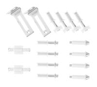 BELLIFFY Kit de Quincaillerie Robuste pour Porte Double avec Charnières Pivotantes Fer Support Inférieur et Guides pour Portes Coulissantes et Placards