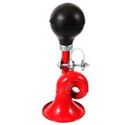 BELLIFFY Klaxon Vélo Manuel Corne à Air Vintage Rouge Avertisseur Sonore Super Fort pour VTT et Vélo de Route Accessoire Cyclisme Compact et Montage Gauche Droite