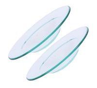 BELLIFFY Lampe à Parfum en Verre, Plat de Remplacement pour Chauffe-Cire, 2 pièces, Support d’Huile Essentielle à Surface Lisse, pour Double Chauffe-Cire et décoration intérieure