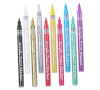 BELLIFFY Lot de 10 de Peinture pour Nail Art Outil de Dessin pour Manucure Taille Compacte Pratique pour Amateurs de Nail Art Utilisation à Domicile Salon Accessoire de Manucure