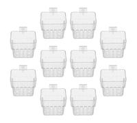 BELLIFFY Lot de 10 Paniers Hydroponiques Transparents pour Aquarium - Supports Suspendus pour Plantes Aquatiques - Jardinières Murales pour Culture Hydroponique et Décoration D’Aquarium