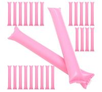BELLIFFY Lot de 100 Bâtons Gonflables de Supporter Rose Accessoires de Fête Légers et Sécurisés pour Événements Sportifs Bâtons d'Encouragement Pom-Pom Girl pour Football Festivals et
