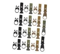BELLIFFY Lot de 15 Clips Mousquetons en Nylon pour Gourde Porte-Gourde Multifonction Résistant Léger et Compact Randonnée Camping et Activités de Plein Air Coloris Noir Kaki et Vert