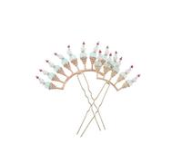 BELLIFFY Lot de 2 Épingles à Cheveux en Alliage avec Imitation Bijou Rouge, Fourchette à Cheveux Traditionnelle Asiatique en U et Peigne Coulissant, Accessoires Coiffure Vintage