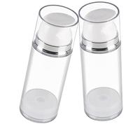 BELLIFFY Lot De 2 Flacons De Crème De 50 Ml Avec Pompe À Vide Contenants Cosmétiques De Voyage Vides Pompe Sans Air