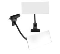 BELLIFFY Lot de 2 Miroirs de Bureau Convexes à Pince Réglables Rétroviseurs de Sécurité pour Cabine et Écrans Miroir de Sécurité Intérieur Flexible pour Poste de Travail et Surveillance
