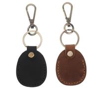 BELLIFFY Lot De 2 Pochettes pour Cartes Daccès en PU pour Hommes Porte-Badge Vintage Porte-clés Porte-Cartes Double Face pour Bureau/résidentiel