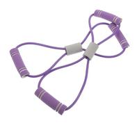 BELLIFFY Lot de 2 Set de Bandes Élastiques de Résistance Forme 8 Poignées en Mousse Bande Plate Violet Entraînement Musculaire Haut du Corps Étirements Bras Pilates Yoga Fitness à
