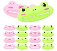 BELLIFFY Lot De 20 Presse-dentifrice Multifonction Animaux Cartoon, Plastique Solide, Couleurs Rose Et Vert, Design Compact, Pour Salle De Bain Et Soin Du Visage, Outil Pratique Maison Et Voyage