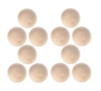 BELLIFFY Lot de 25 Boules en Bois Naturel Brut 40 MM sans Trou Sphères Rondes Non Finies pour Loisirs Créatifs Décoration Intérieure et Projets DIY Polyvalents