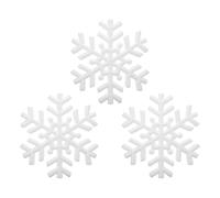 BELLIFFY Lot de 3 Flocons de Neige en Mousse Solide 195 CM Blanc Non Finition Décorations de Bricolage Légères pour Ornement de Noël Matériel Créatif pour Activités Manuelles et