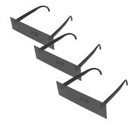 BELLIFFY Lot de 3 Lunettes de Soleil Unisexes à Thème Censure, en Plastique Noir Double Gris, Taille, Accessoires de Fête Humoristiques pour Carnaval, Halloween et Festivals