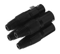 BELLIFFY Lot de 4 Adaptateurs XLR 5 Broches Noir - Connecteurs Mâle et Femelle en Cuivre Argenté - Adaptateur Câble Microphone Symétrique - Embouts de Câble Audio Stéréo pour Studio et