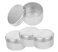 BELLIFFY Lot De 4 Boîtes à Terre En Aluminium Rondes Ø46×25 Mm Avec Couvercles, Supports De Pesée Précis Pour Laboratoire, Conteneurs Compacts Pour Échantillonnage Et Stockage De Sols